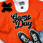 Black Game Day Chenille Patch Crewneck Sweatshirt