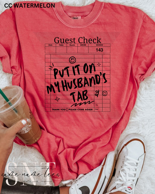 Put It On My Husband's Tab