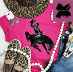 Rodeo Cowboy and Horse Sequin T-Shirt