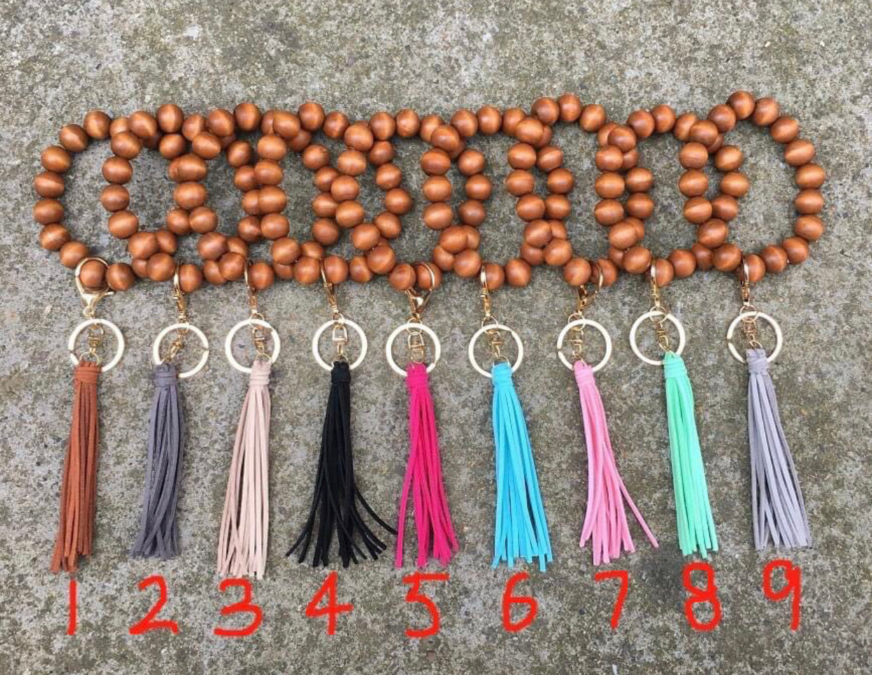 Wooden Keychain Bracelet