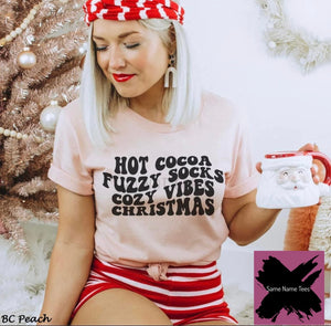 Hot Cocoa Fuzzy Socks Cozy Vibes Christmas