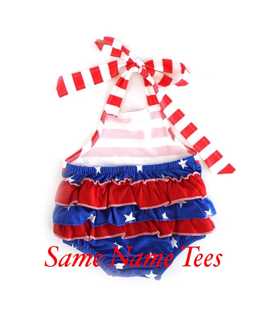 Patriotic Halter Romper